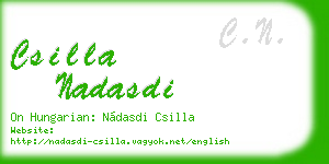csilla nadasdi business card