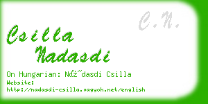 csilla nadasdi business card